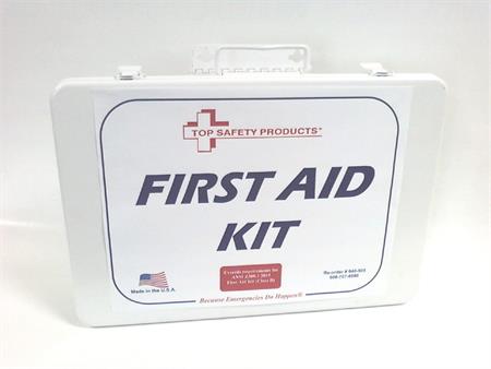 Ansi 2015 'class B' First Aid Kit In 36-unit Metal Cabinet